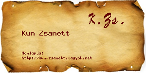 Kun Zsanett névjegykártya
